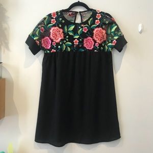 She In (Zara Inspired) Dress With Flowers Sz S